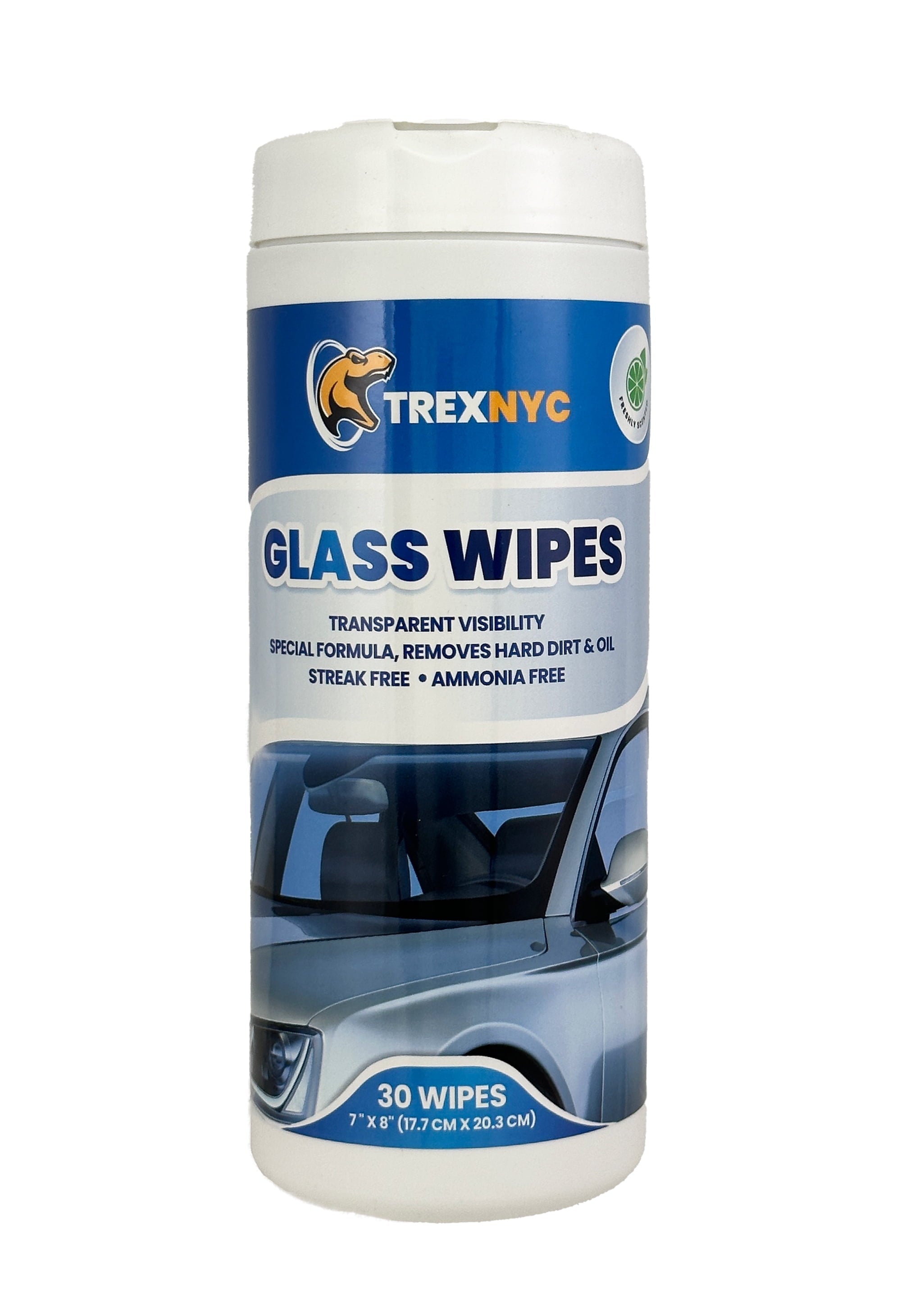TrexNYC Glass Wipes - Interior Car Wipes, All-In-One Car Wipes & Interior Cleaner - Powerful, Convenient, and E Effective Solution for All Your Car Cleaning Needs