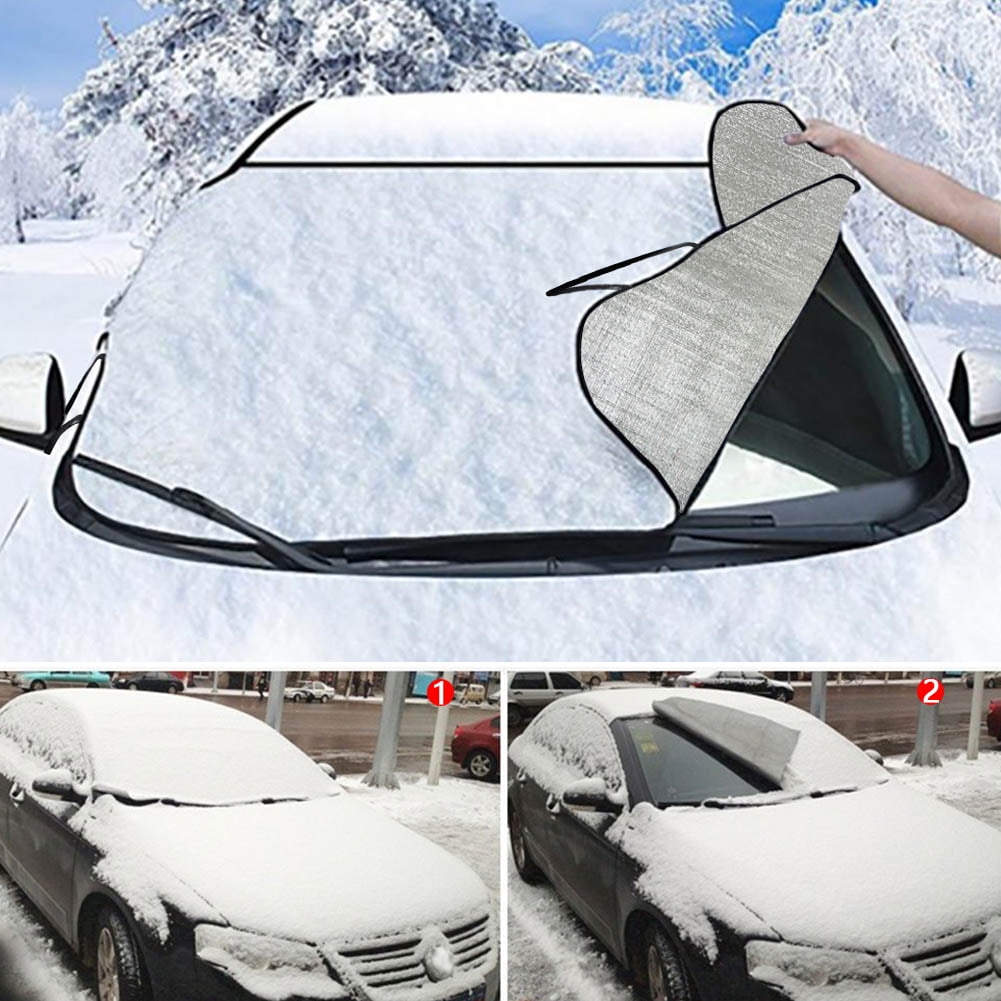 Bivenant Store Christmas Theme Windshield Snow Ice Cover, Protects Windshield and Wipers from Weatherproof, Rain, Sun, Frost, Vehicles, Cars Trucks Vans and SUVs,55.9"x37.7"