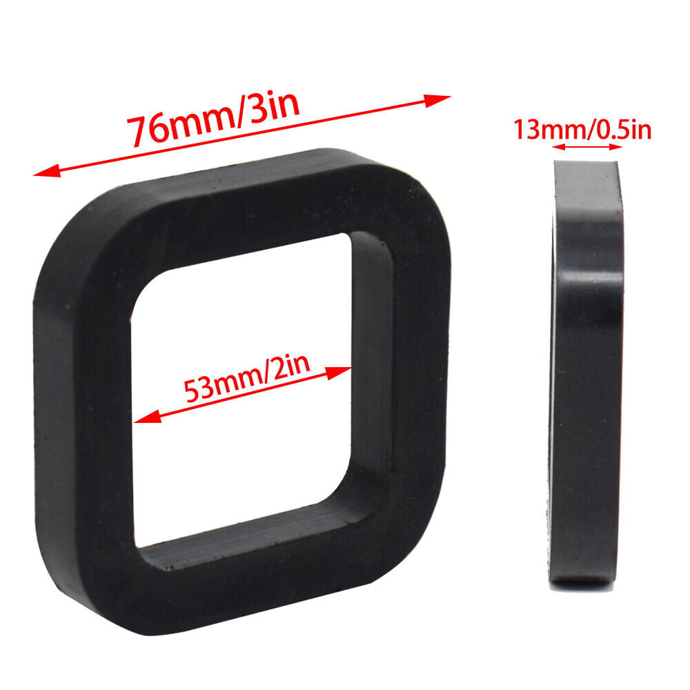 Yiyasu 2" Rubber Cushion Silencer Pad 2Pcs for Trailer Hitch Receiver Reduce Tow Rattle
