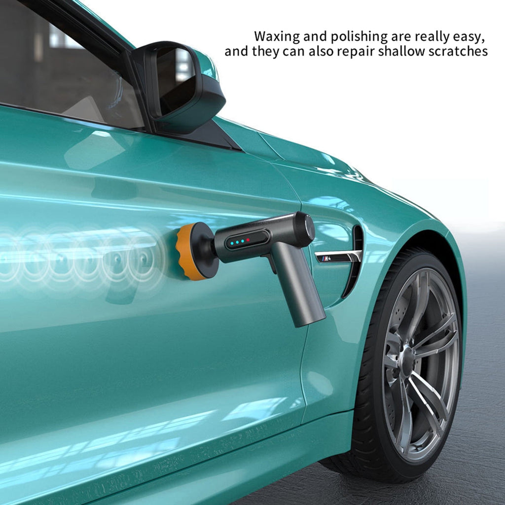 Car Wireless Polishing Machine,Cordless Car Buffer Polisher Kit USB Charging Digital Display for Household Car Detailing/Waxing