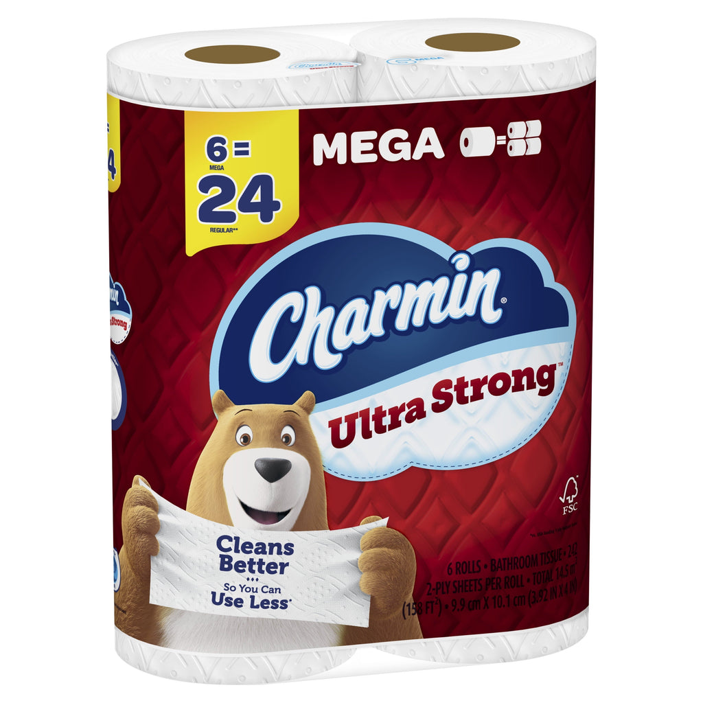 Charmin Ultra Strong Toilet Paper, 6 Mega Rolls