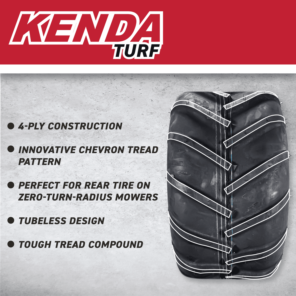 Kenda 235Q2076 20x10-10 Hole-N-1 6 Ply Tubeless Golf Cart Turf Tires 4 Pack