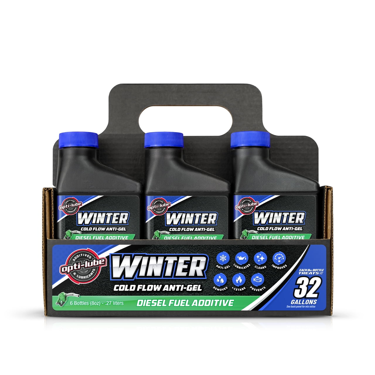 Opti-Lube Winter Formula Diesel Fuel Additive: 8oz 6 pack Treats up to 32 Gallons per 8 oz bottle