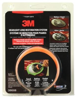 3M 39008 Headlight Lens Restoration System, 4 Ste Only One