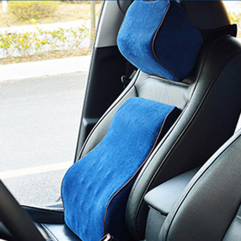 Seat Memory Foam Seat Cushion Pain Relief Lumbar Back Support Pillow Car for Home Car Office Chair Pad Mat