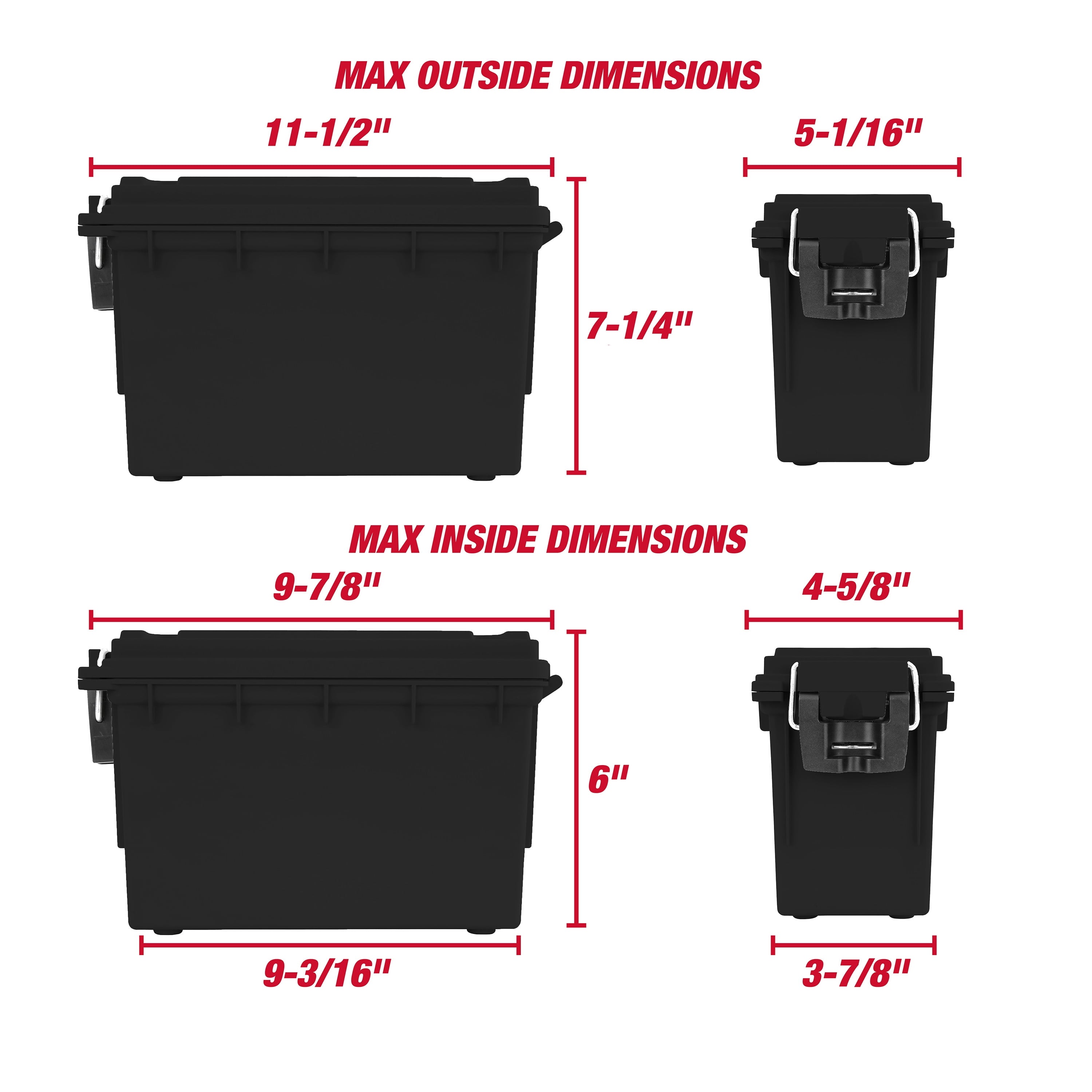Hyper Tough Black Locking and Stacking Utility Box, Organization box