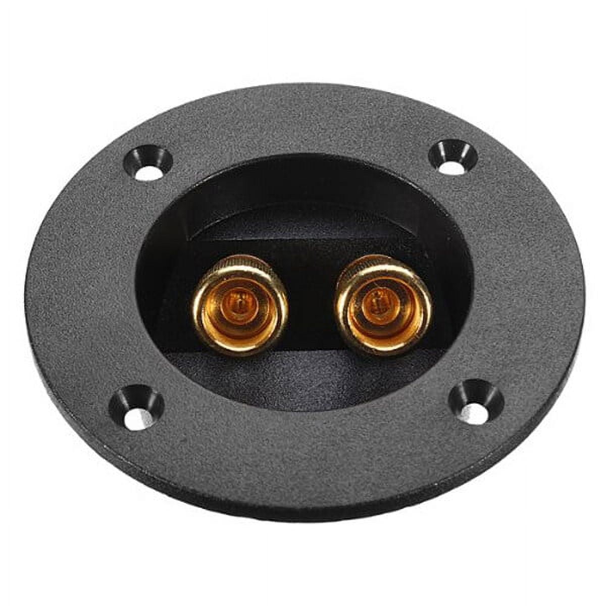 3pcs DIY Home Car Stereo 2-Way Speaker Box Terminal Binding Post Screw Connectors Subwoofer Plugs (Black)