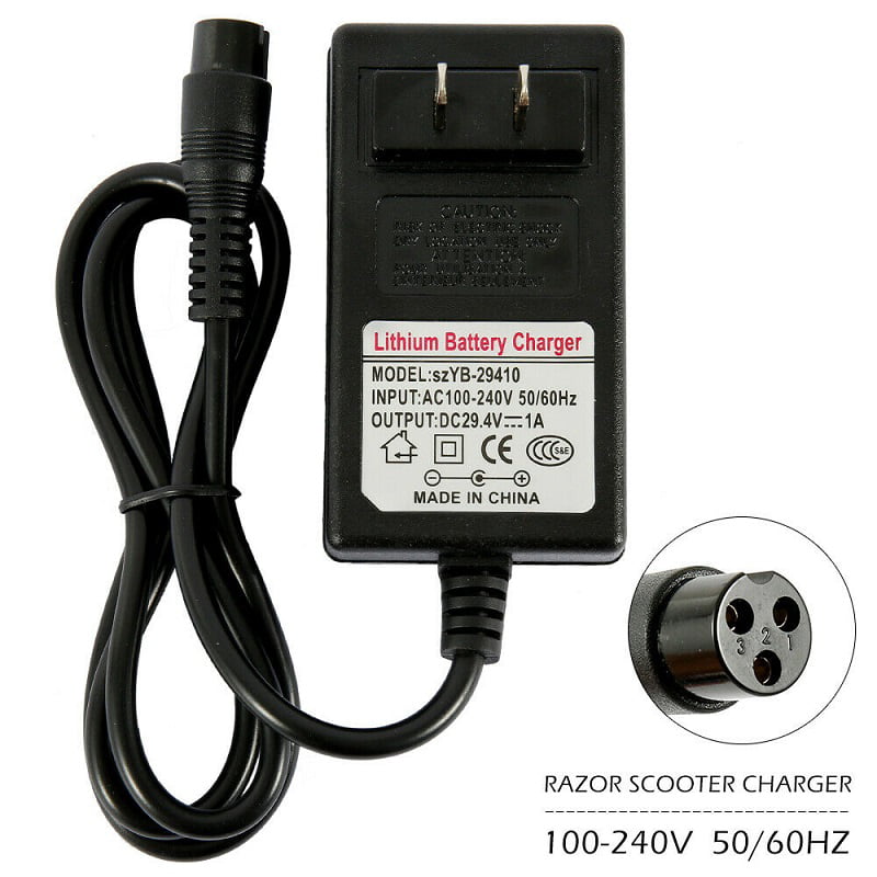 24V for Razor Electric Scooter Charger E100 E125 E150 E175，3.3ft Power Adapter