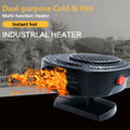 Car Defroster Defogger 12V Truck Car Heat Cooling Fan, Portable Car Heater, Plug Adjustable Thermostat in Cigarette Lighter 150W 3-Outlet Plug USB, Black