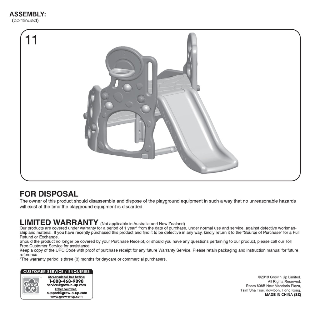 Grow'n up Lil Adventurers Climb & Play Slide for Toddlers Ages 1.5 Years to 4 Years Use Indoor or Outdoor