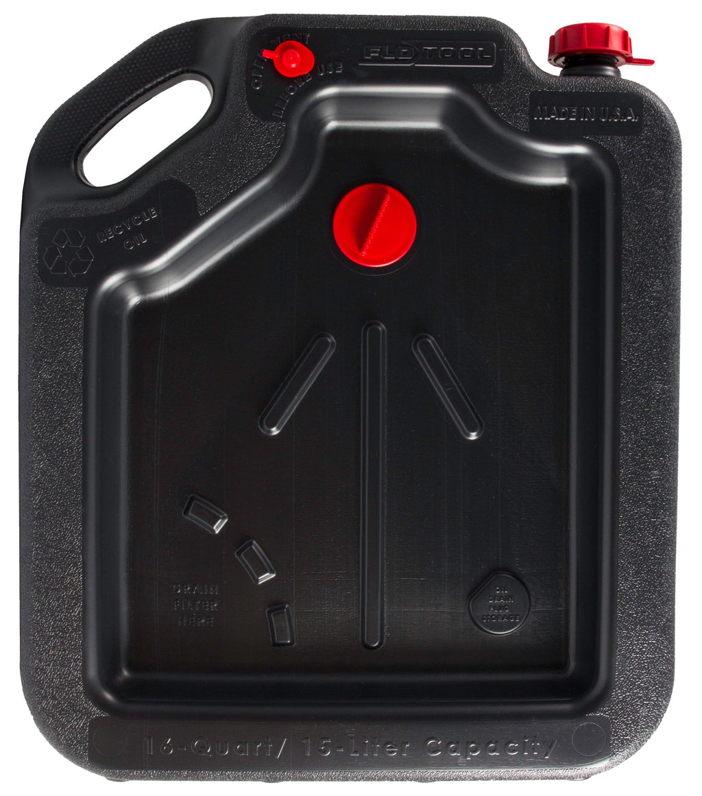 Hyper Tough 16 Quart Automotive Drain Pan Container, 420032HTMI, Black