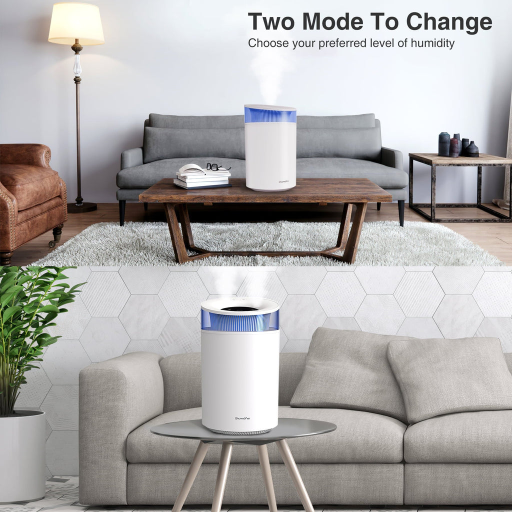 VAVSEA Room Humidifier for Bedroom, 2.5L UltraQuiet Cold Mist Air Humidifier for Baby ＆ Home, with Essential Oil, 4 Air Diffusion Modes, 7-Color LED Light, Up to 30 hour Runtime