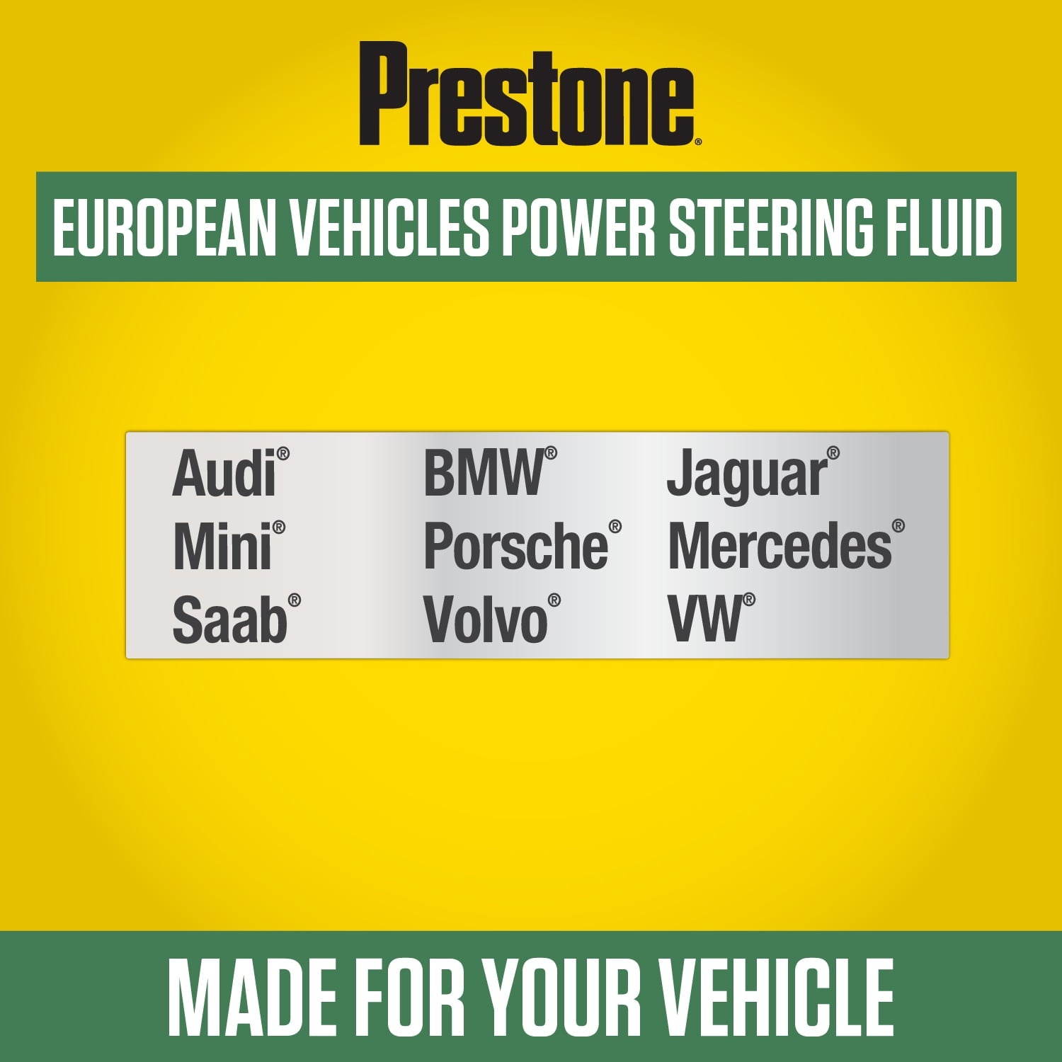 Prestone Full Synthetic Power Steering Fluid for Asian Vehicles, 12 fl oz