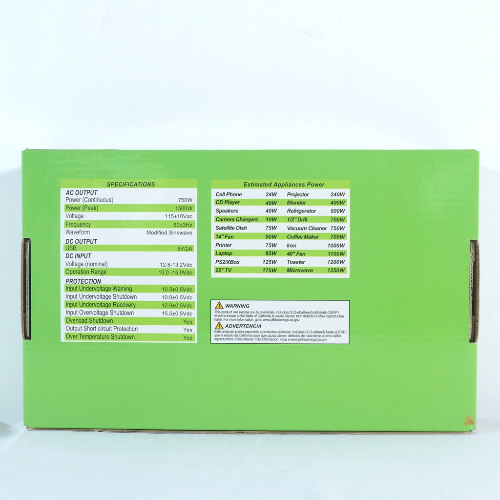 Nature Power 750 Watt Modified Sine Power Inverter