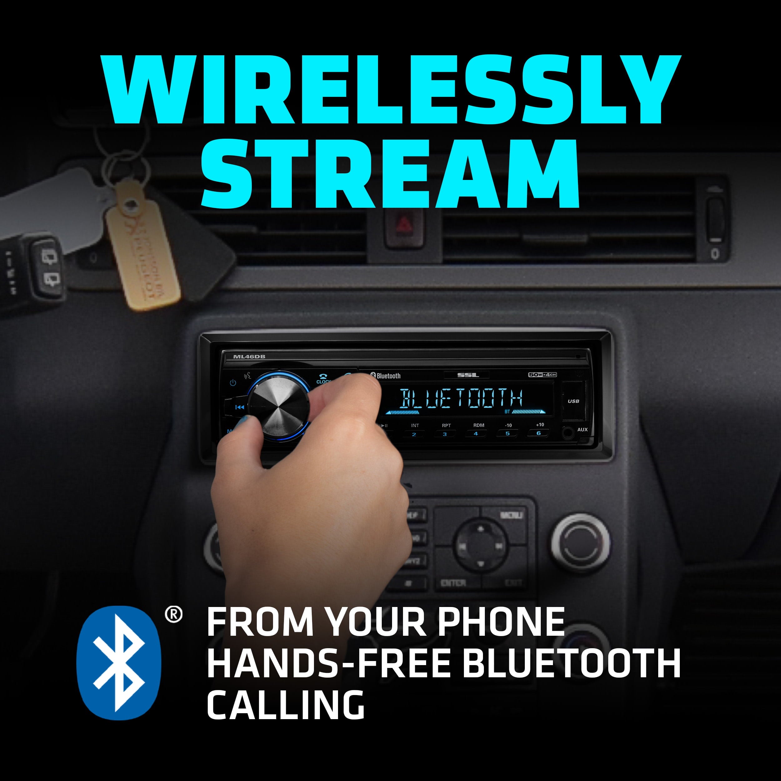 Sound Storm ML46DB Single Din Bluetooth Audio and Calling Car Stereo System