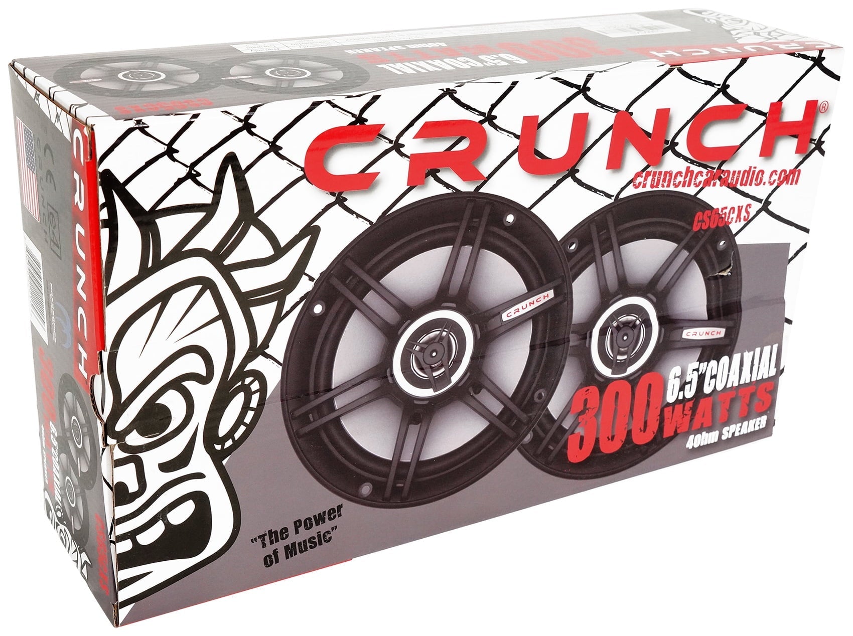 Pair Crunch CS65CXS 6.5" Car Audio Shallow Mount Speakers 300 Watts Max 2-Way