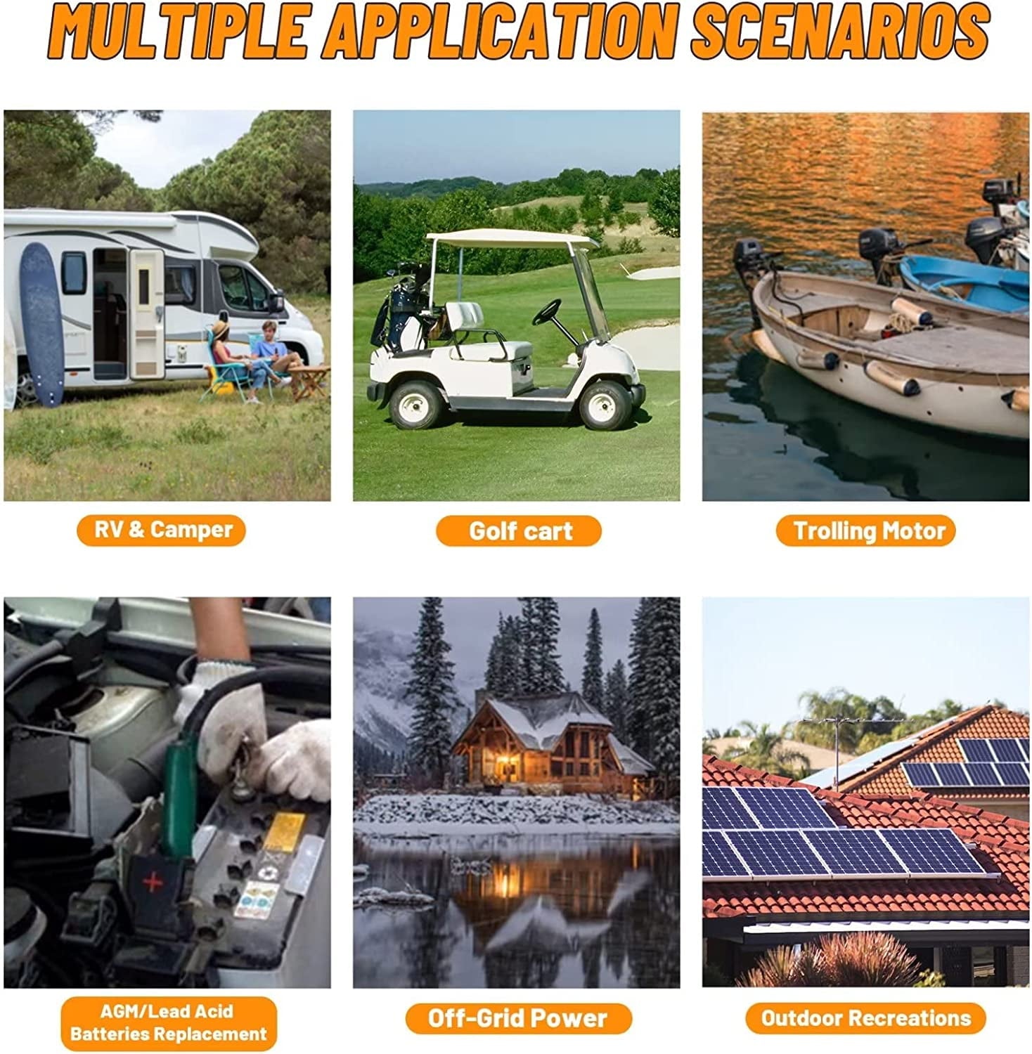 Btrpower 12V 140AH LiFePO4 Battery Deep Cell for Home Storage Trolling RV System Solar Marine