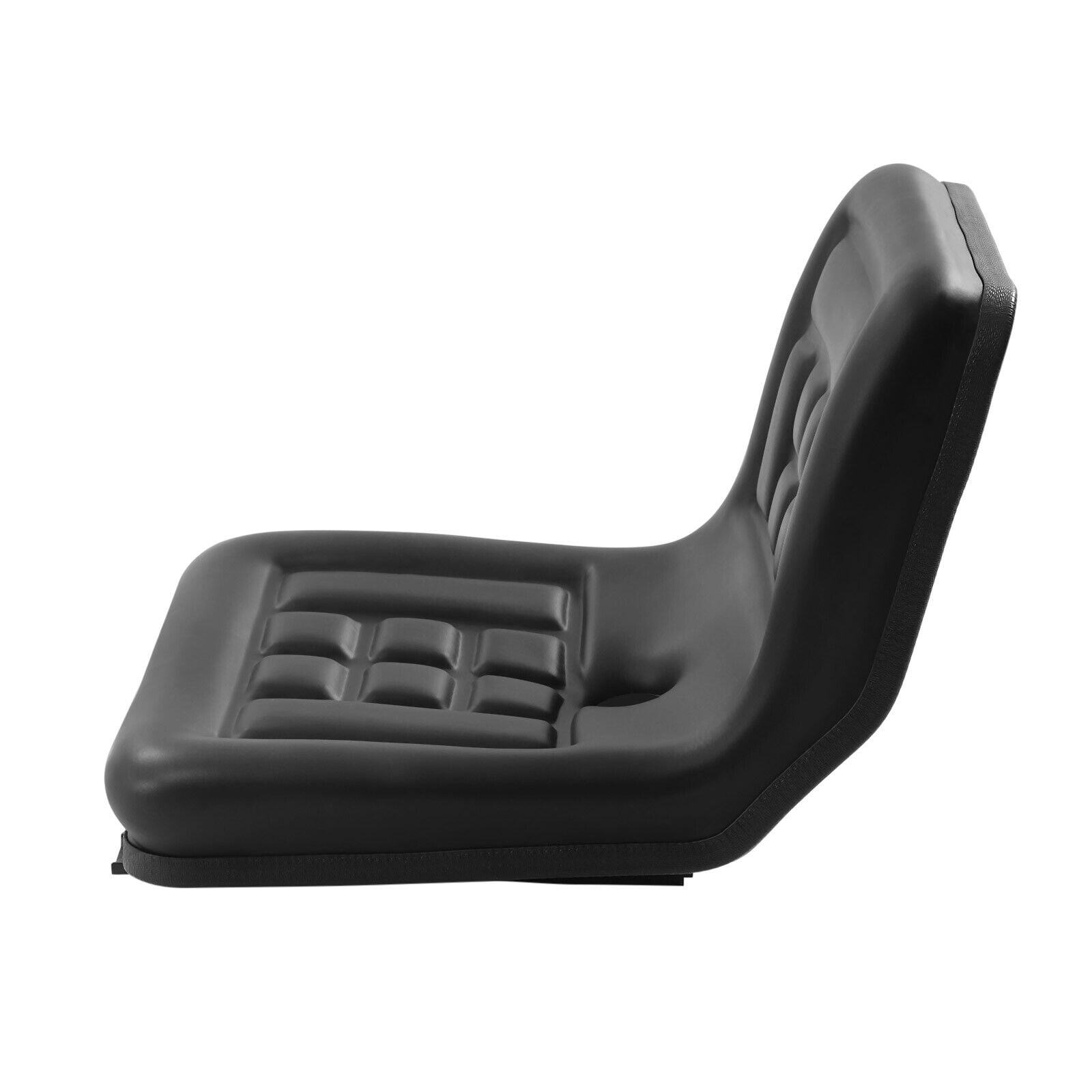 Universal Lawn Tractor Seat Replacement Tractor Forklift Seat & Rail Universal Lawn Mower Seat Waterproof Slidable PVC Black