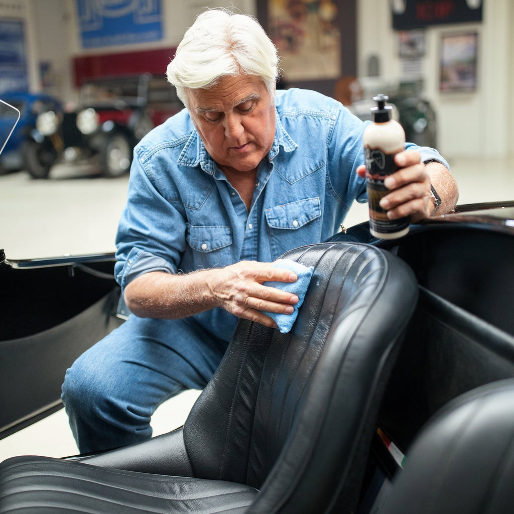 Jay Leno's Garage Leather Conditioner (16 oz) - Protect & Restore Car Leather Surfaces