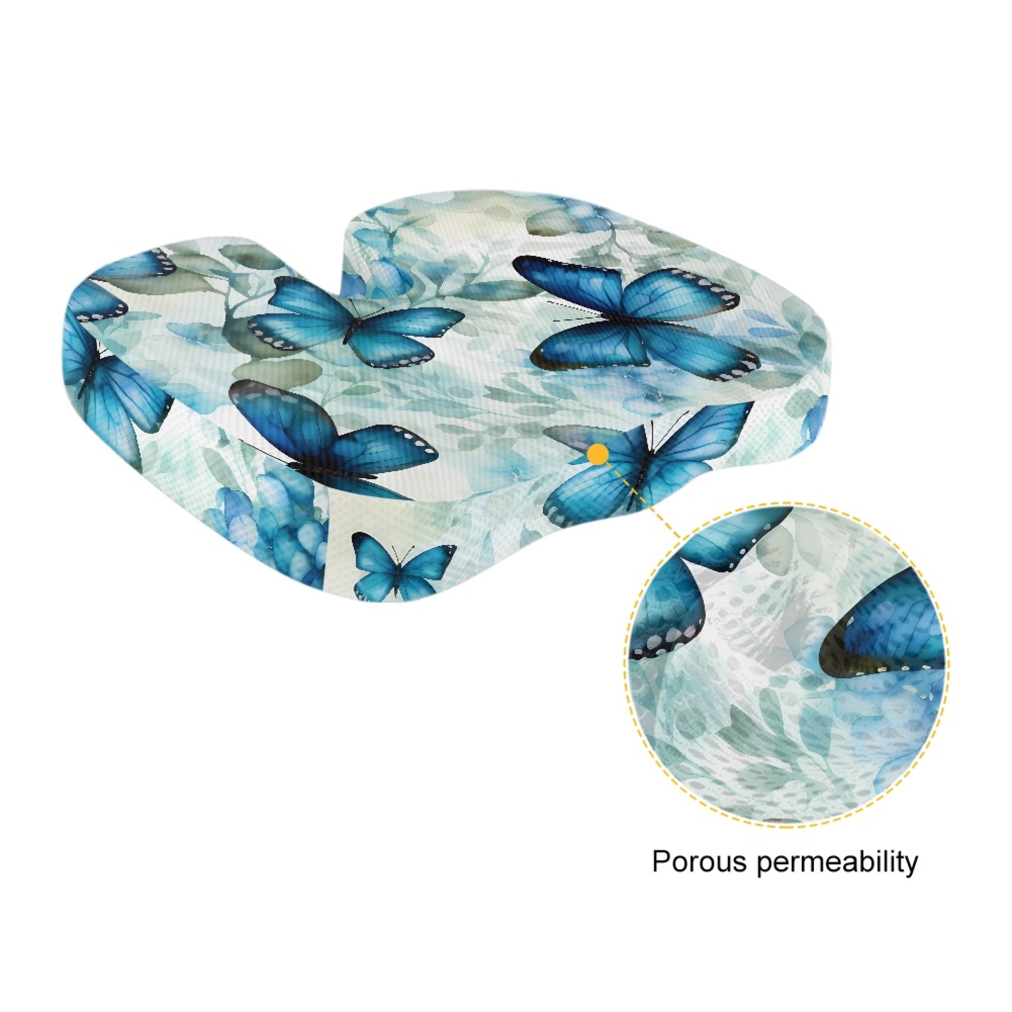 Nyznia Butterfly Cushion U-shaped Memory Foam Butt Pillow for Sciatica Pain Relief