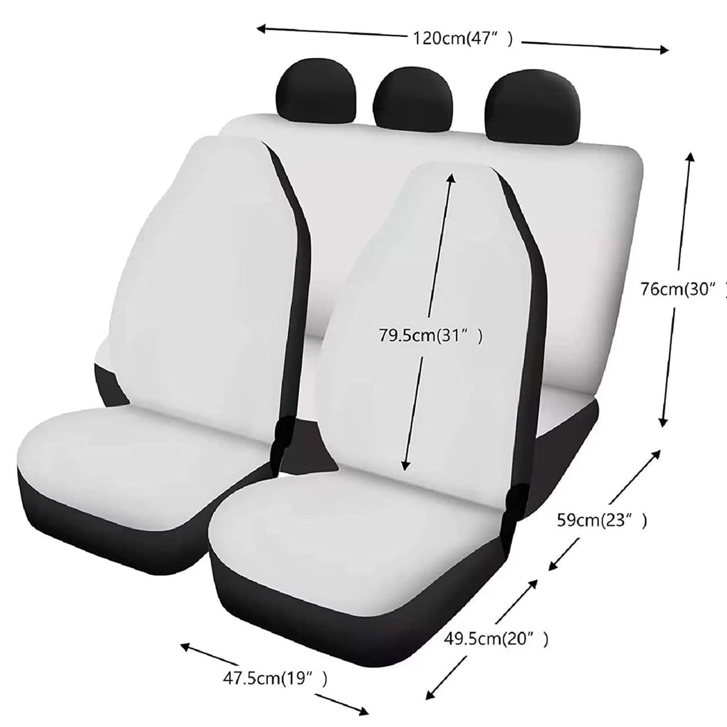FKELYI Colorful Paw Car Seat Covers 11-in-1 Washable Automotive Car Seat Covers Accessories with Car Cup Coasters Gear Shift Cover&Handbrake Cover Steering Wheel Covers Car Headrest Cover