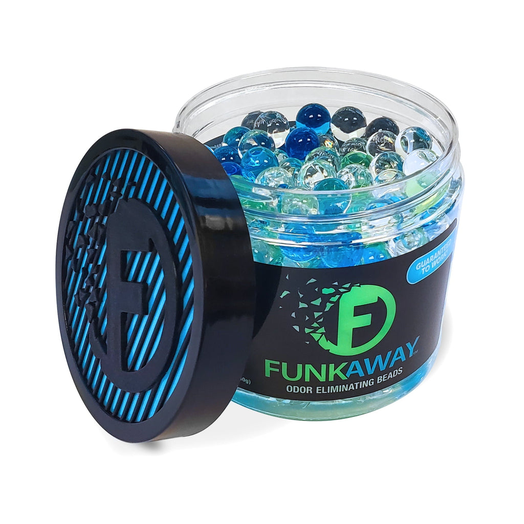 FunkAway Odor Eliminating Beads, 12 oz., Supercharged Odor Absorbing Beads for the House, Car or Gym, Eliminate Smoke, Pet and Bathroom Odors for Long-Lasting Results