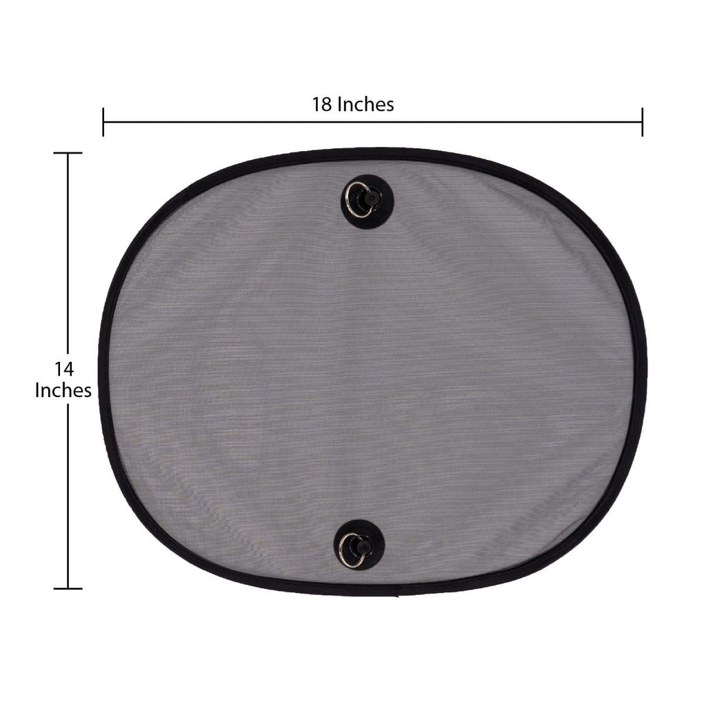 Auto Drive Black Mesh Car Side Twist Sunshade Product Size 18" x 14", 2 Count