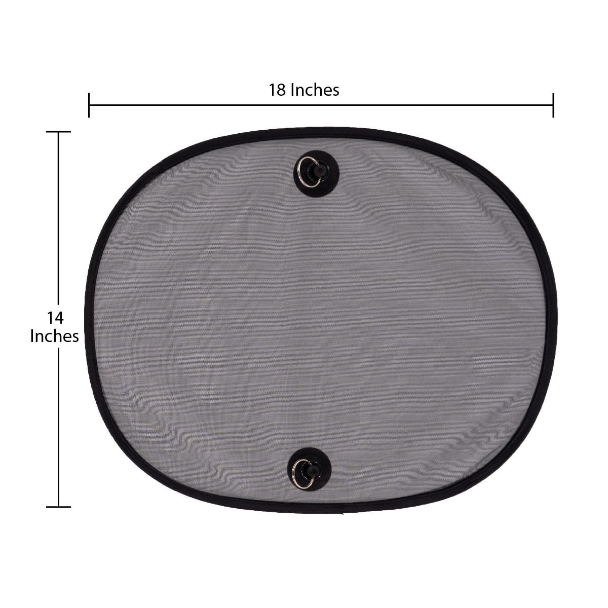 Auto Drive Black Mesh Car Side Twist Sunshade Product Size 18" x 14", 2 Count