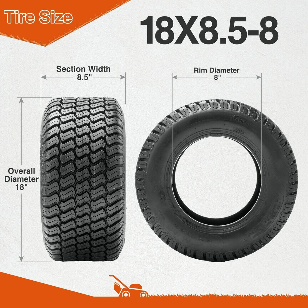 18x8.50-8 Lawn Mower Tires 4Ply 18x8.50x8 18x8.5-8 Garden Tractor Tire Tubeless Heavy Duty  Tyre