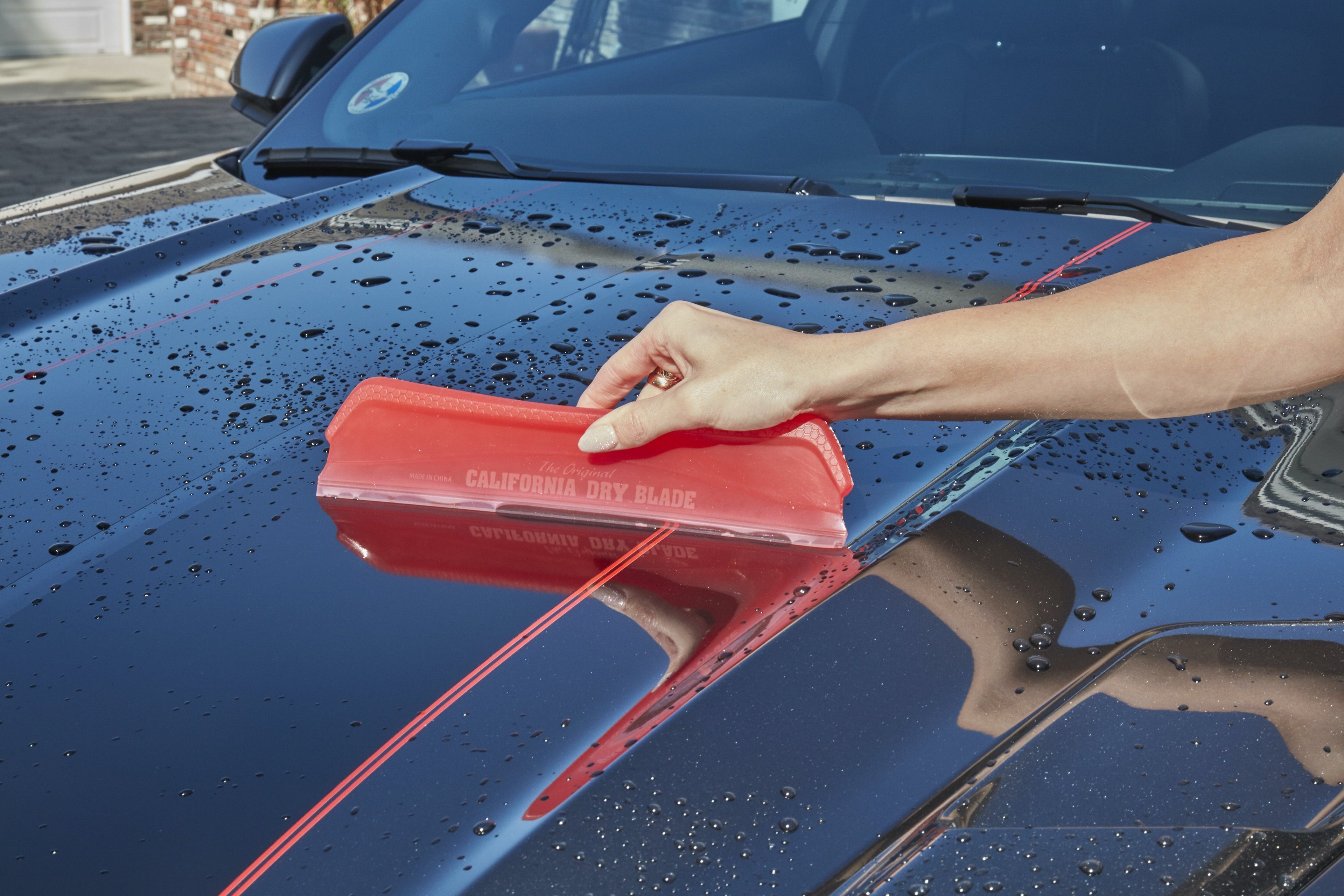 California Car Duster Red Dry Blade Auto Car Wash Flexible Drying Blade 23014