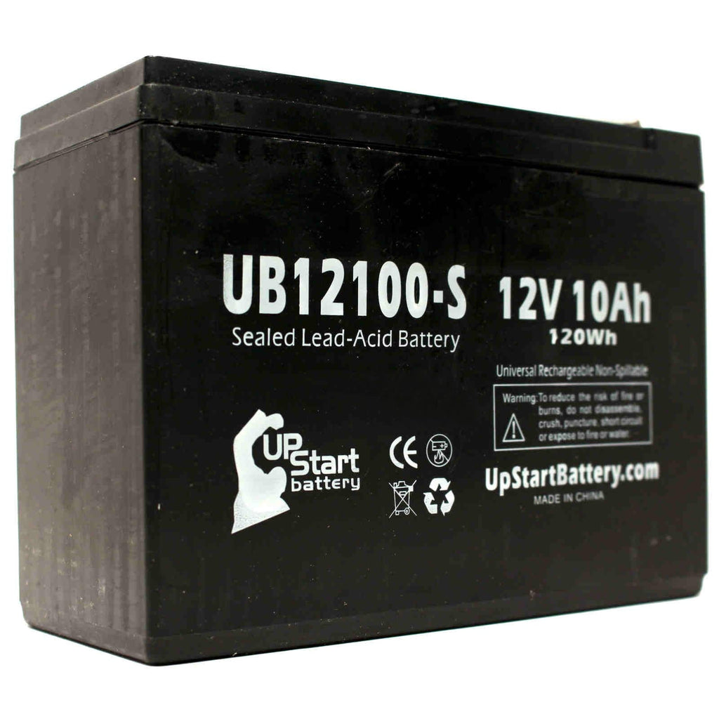 2 Pack 12V 10Ah Battery Replacement for Neuton Mowers CE5 Lawn Mower, Razor E300, MX350 Scooter - UB12100-S Sealed Lead Acid Battery (AGM, SLA)