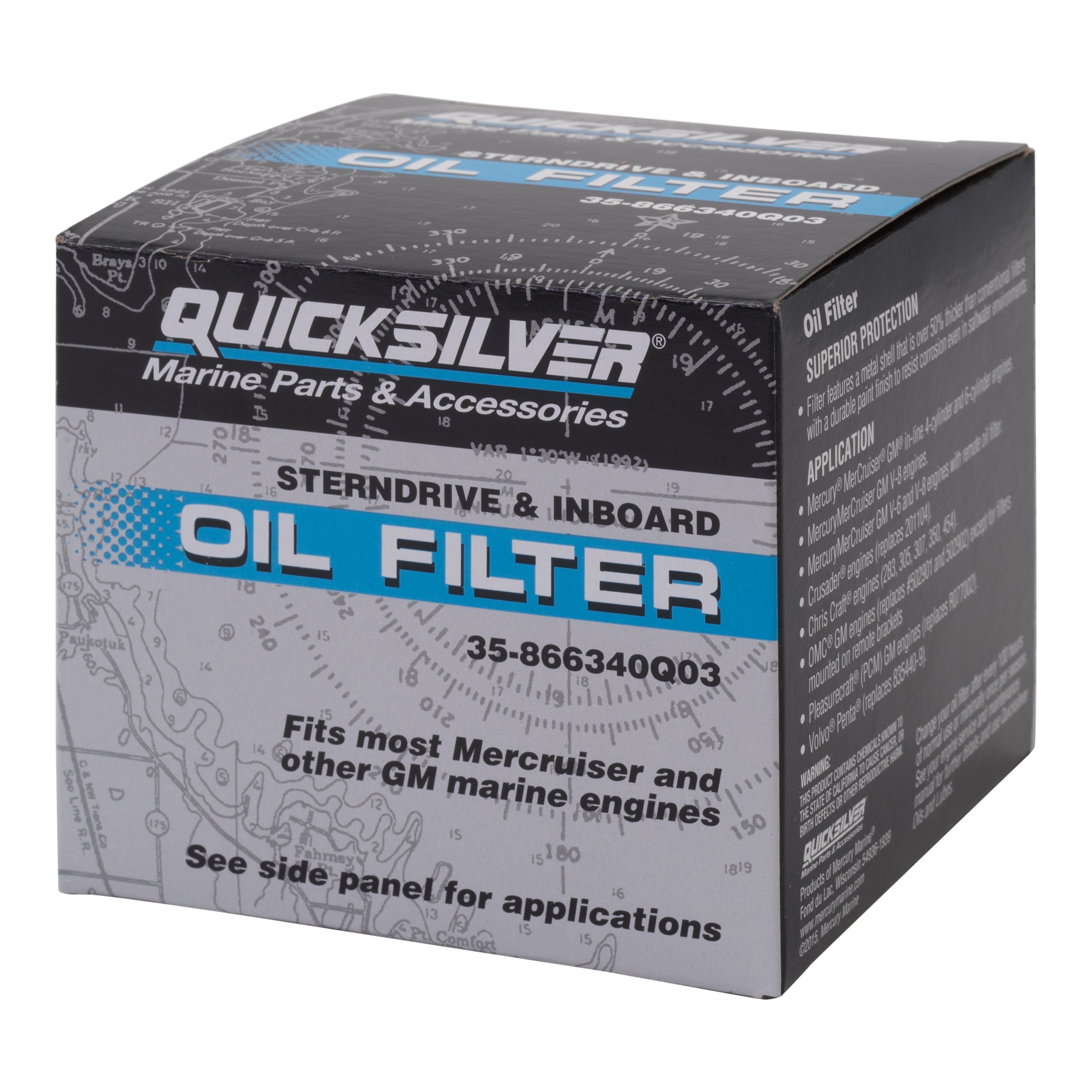 Quicksilver 866340Q03 Oil Filter - MerCruiser Stern Drive and Inboard Engines