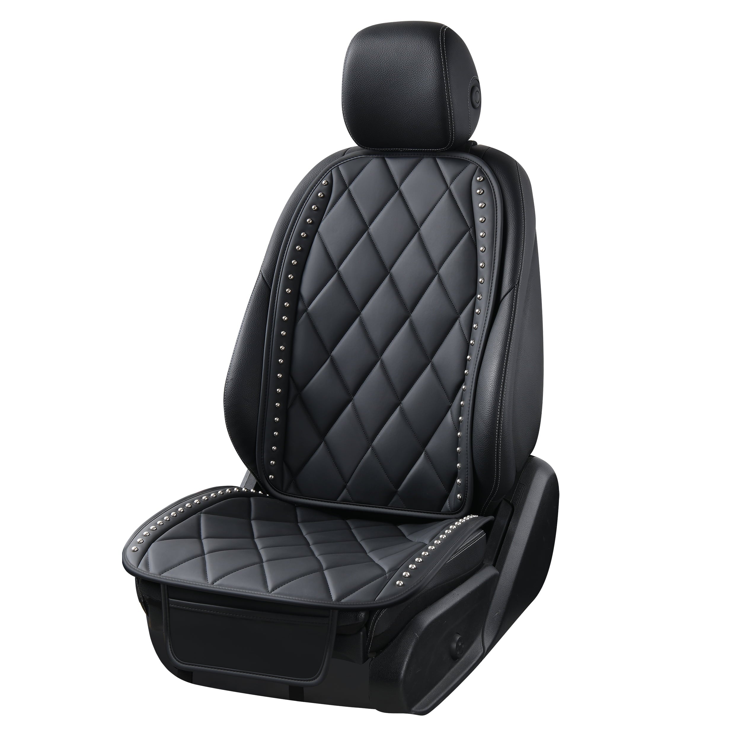 Carshaping Universal Fit Car Seat Covers, Exquisite Custom Leather Material, Unique Studded Style Seat Cushions
