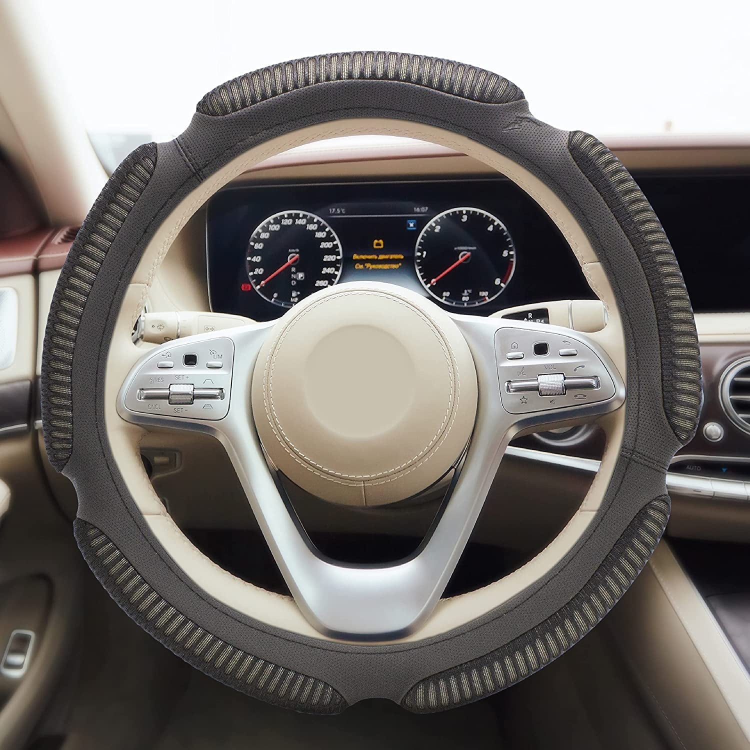 Goodyear, High Race Performance Steering Wheel Cover, Non-Slip, High Grip, Black, GY1499