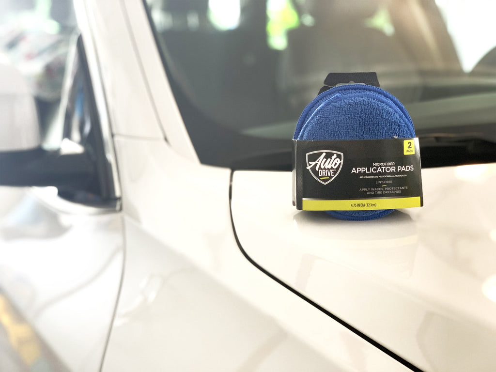 Auto Drive Car Waxes Microfiber Applicator Pad 2 Pack, Blue