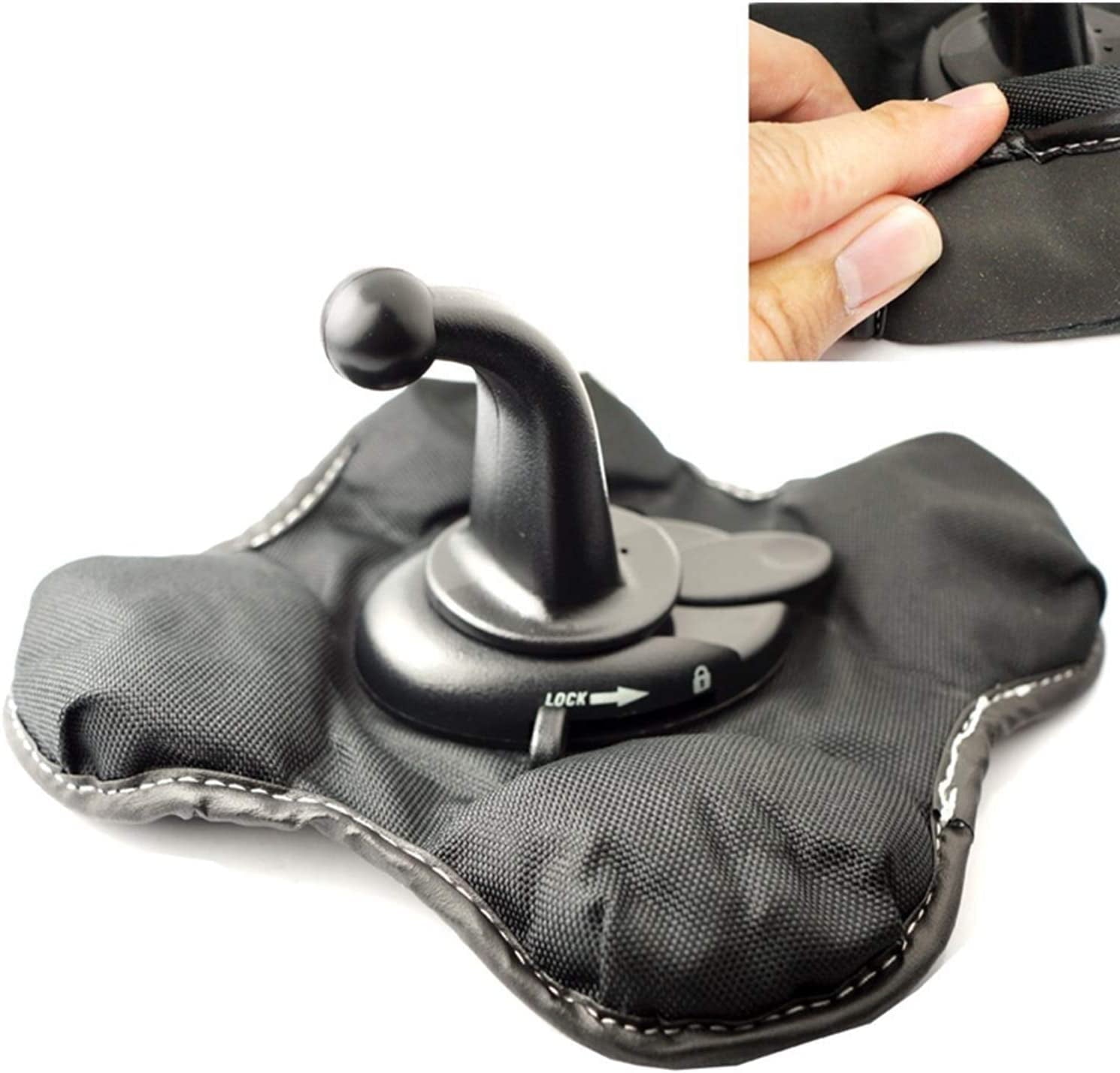 iSaddle Friction Mount Holder for Garmin - Exclusive Portable NonSkid Beanbag Dashboard Friction Mount for Garmin GPS Nuvi Drivesmart Drive Dezl Zumo Driveassist DriveLuxe StreetPilot RV Navigator
