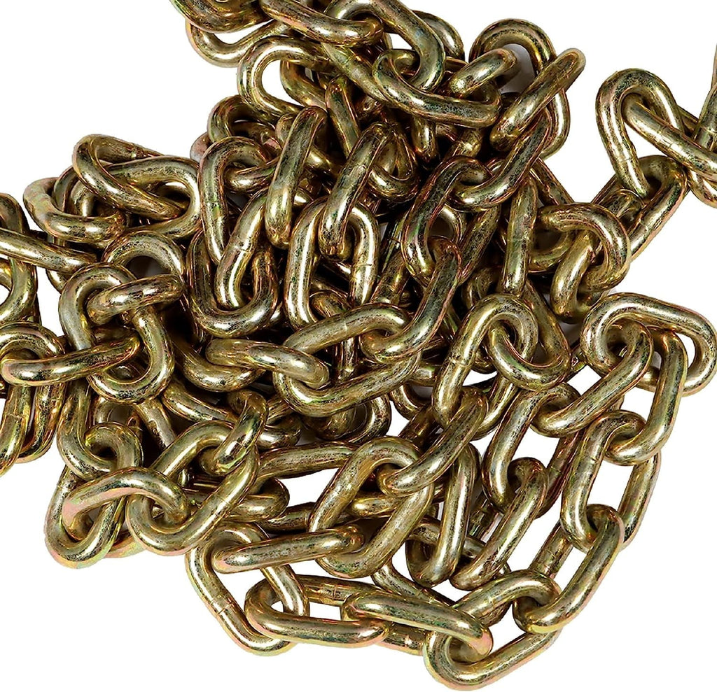 LABLT 2 G70 5/16''x10' Transport Tow Chain J Hook Long Shank w/ Grab Hook new