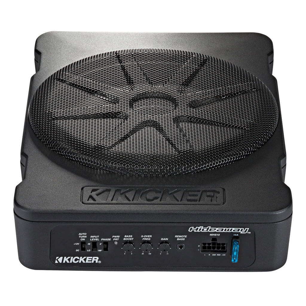 Kicker Hideaway Series 10 Inch Compact Powered Subwoofer with 180 Watt Amplifier