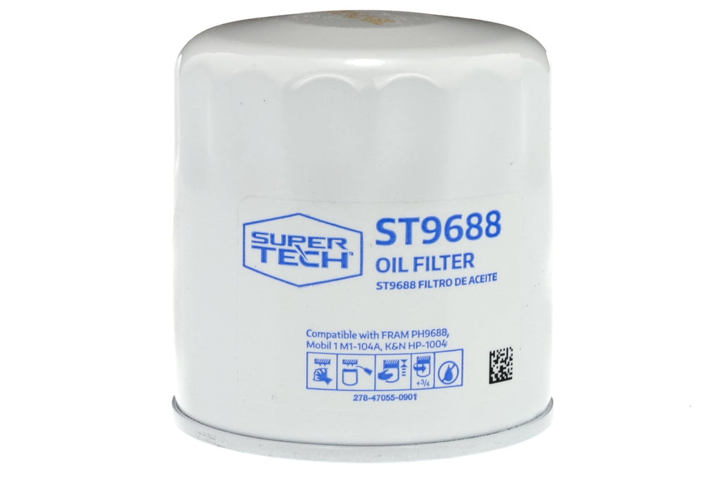 Super Tech ST9688 10K Mile Spin-On Motor Oil Filter Fits Honda, Hyundai, Isuzu, Kia and Mitsubishi Fits select: 2012-2023 HYUNDAI ELANTRA, 1989-2019 HYUNDAI SONATA