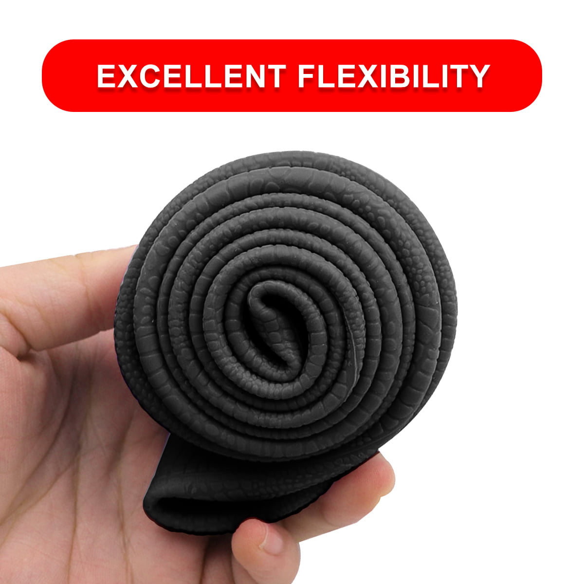 Toorise Silicone Auto Car Steering Wheel Cover Anti-Slip for 27-42CM Car Styling Steering Washable Easy to Install Wheel Protector Car Decoration Black Red Gray
