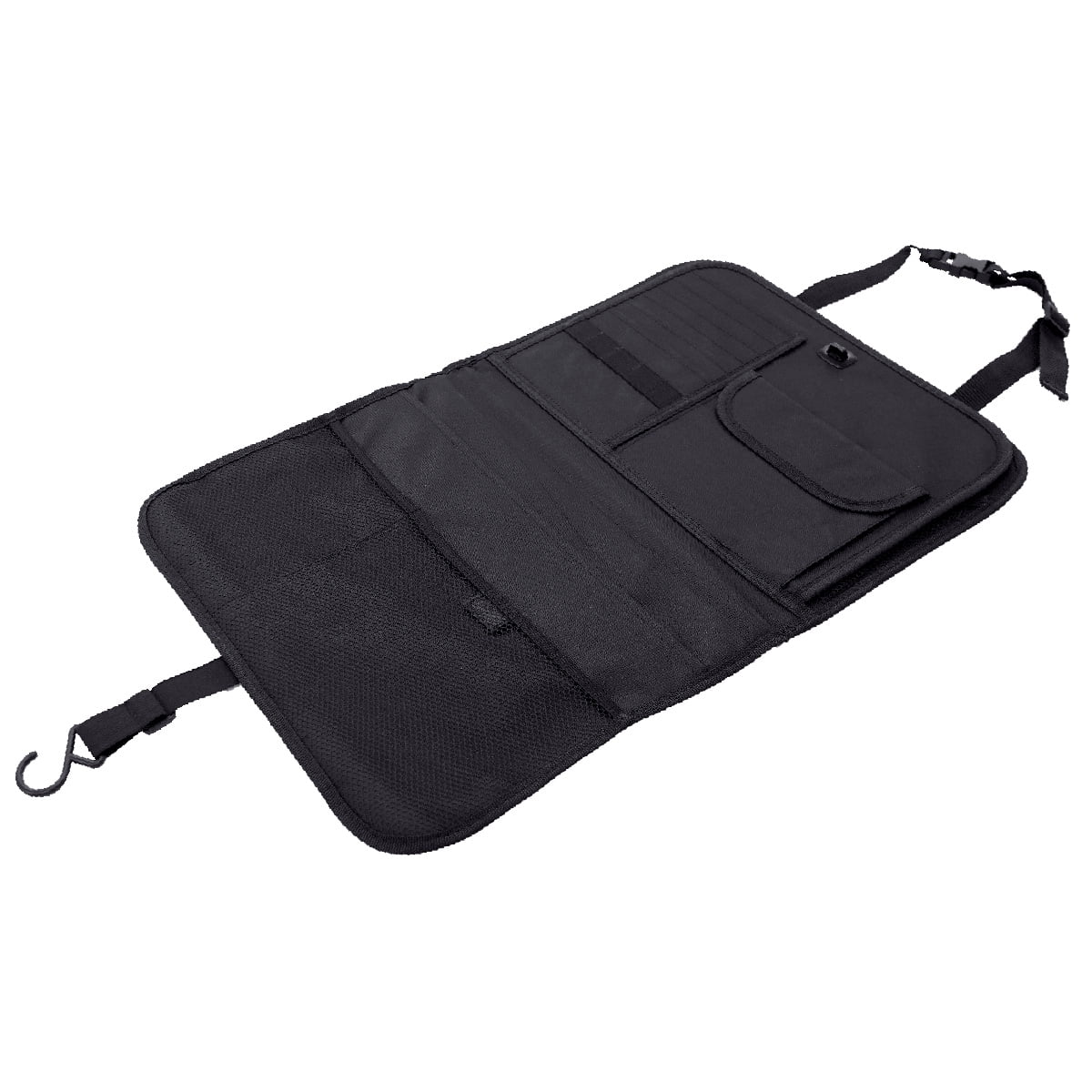 Auto Drive Black Multi-Pocket Backseat Organizer Fits On All Type Vehicles 1 Pack, 23.43"*15.16"