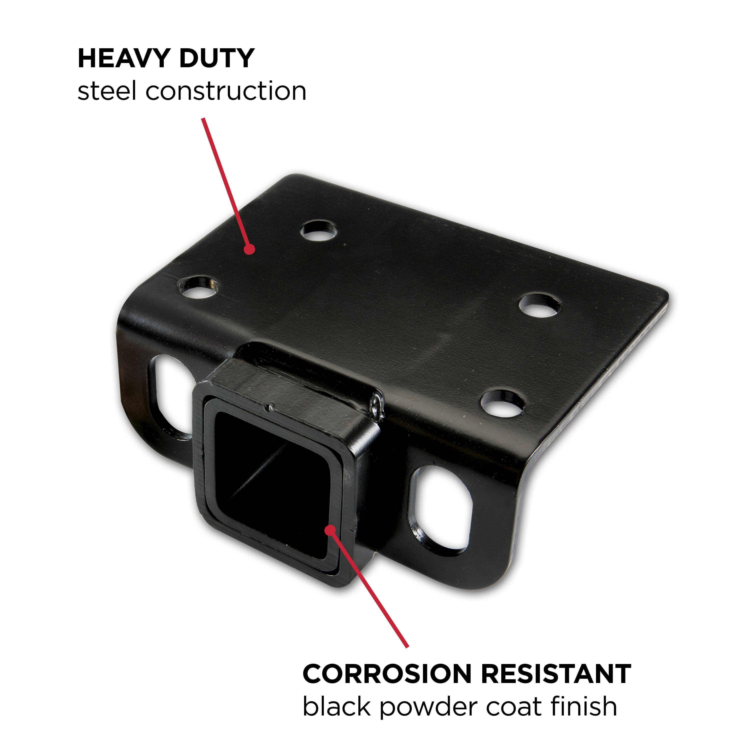 TowSmart 7285 Class II Step Bumper Receiver Hitch 2" Receiver Opening, Black