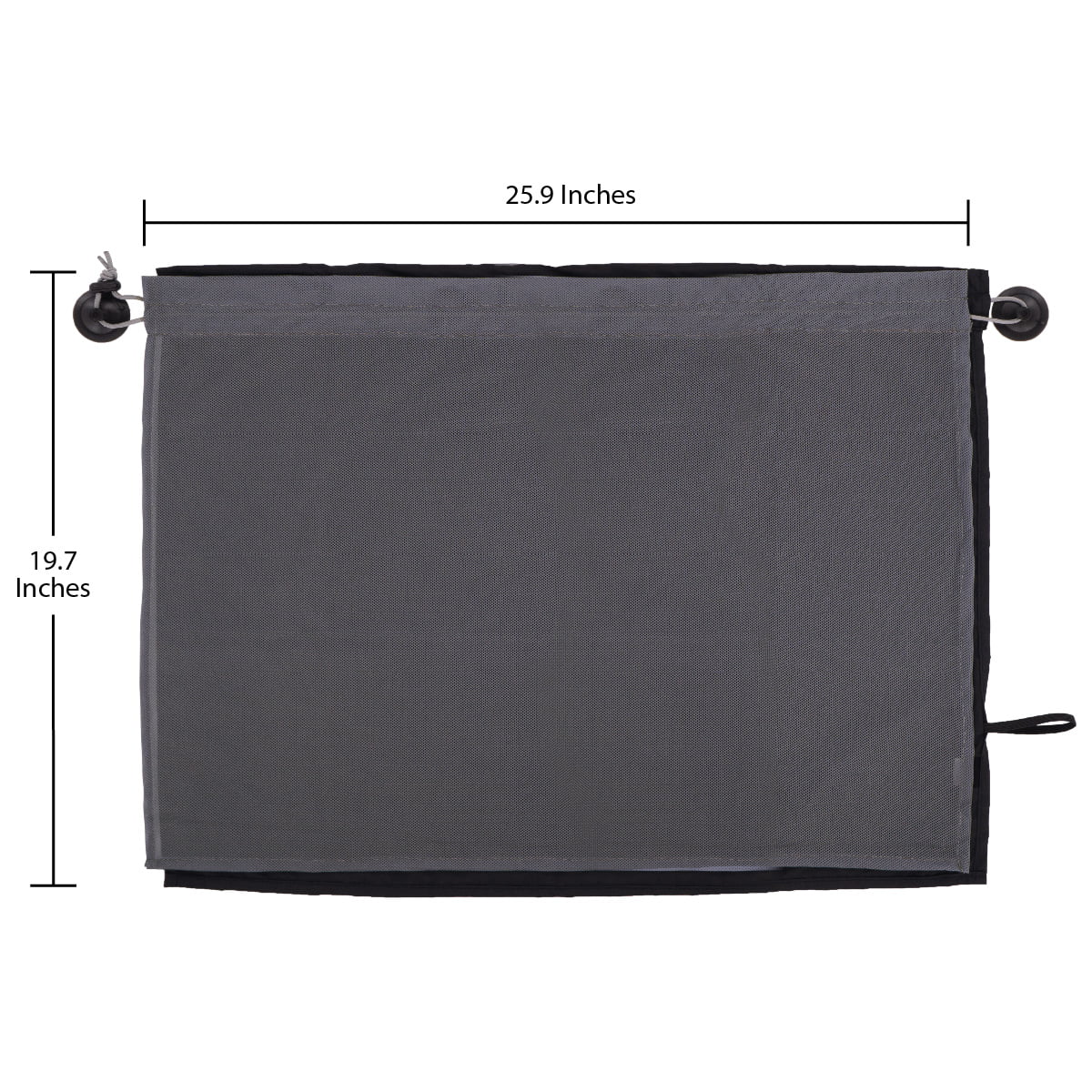 Auto Drive 2PK Grey Color Double Layer Curtain Sun Shade of Product Size 26" x 19.68"