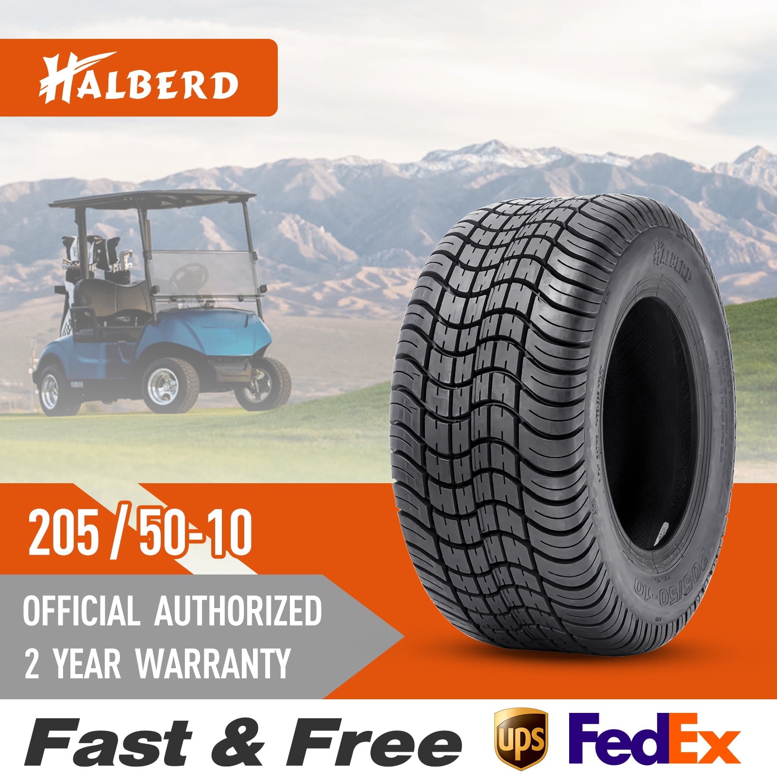 NEW PATTREN 205/50-10 Golf Cart Tires 205x50-10 High Land  4PLY Ratio Tour MaX Tires for Golf Cart Club Car