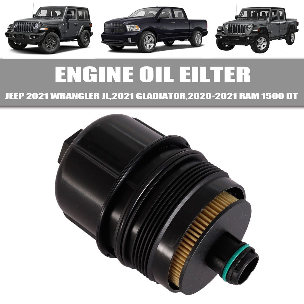 Oil filter for EcoDiesel 3.0L V6 Vehicles Jeep 2020-2021 Wrangler JL, 2021 Gladiator | Ram 2020-2021 Ram 1500 DT Replaces 68507598AA, 68498720AA