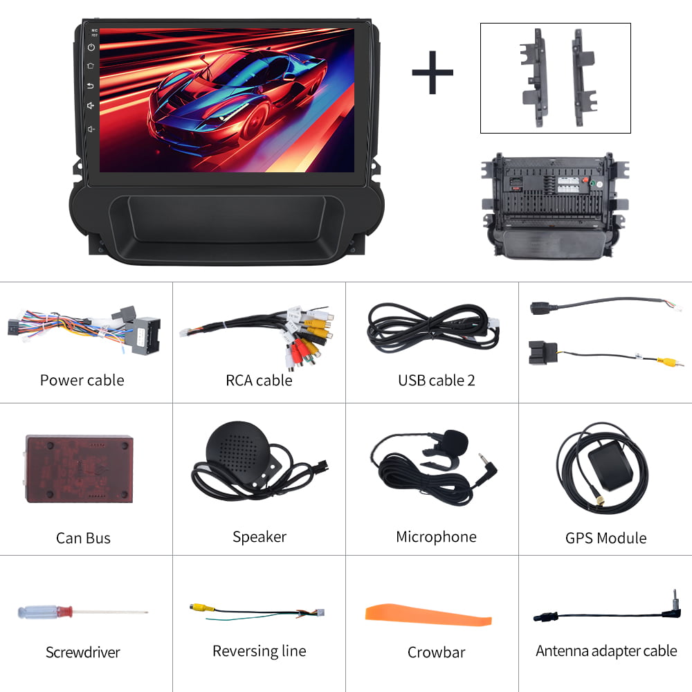 AWESAFE Car Radio Stereo,double din car stereo for Chevrolet Chevy Malibu 2013 2014 2015 Compatible with 10 Inch HD LCD Touchscreen Monitor GPS Navigation Bluetooth DSP Split Screen