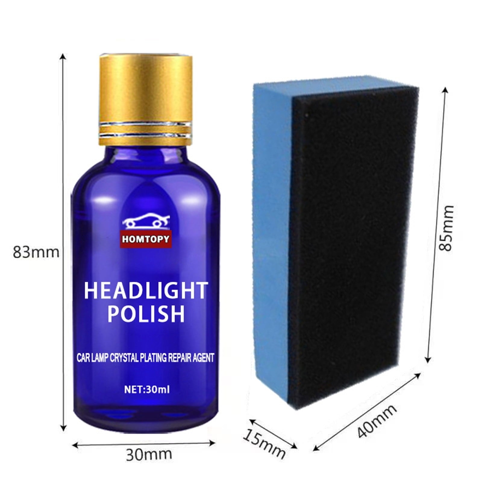 30MLUltra Headlight Restoration Kit Vehicle Headlamp Headlamp Repair Fluid Repair Tool Set Of Innovative Headlight Repair Polish, Car Headlight Repair Fluid, Car Headlight Cleaner