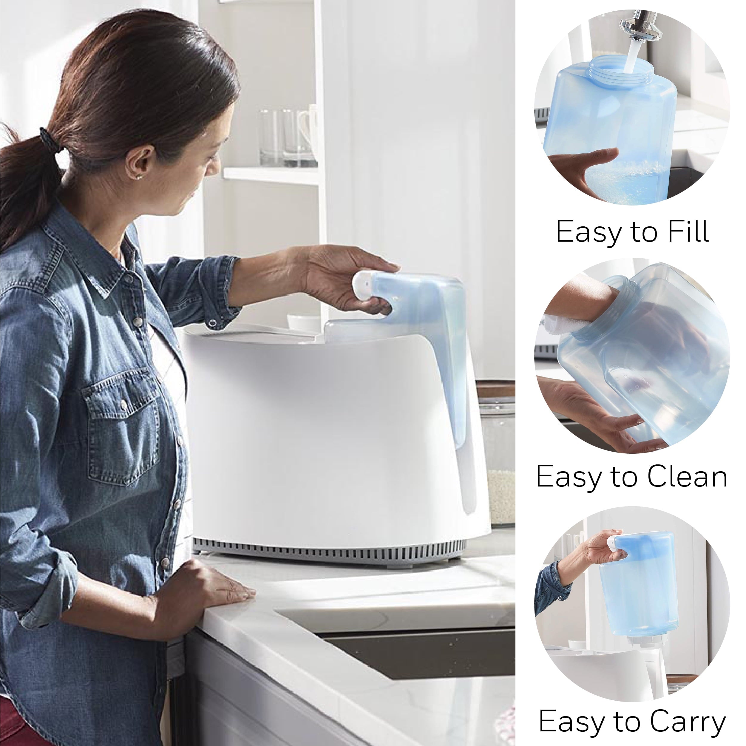 Honeywell Cool Moisture Humidifier for Medium Rooms, 400 sq ft, White, HCM350
