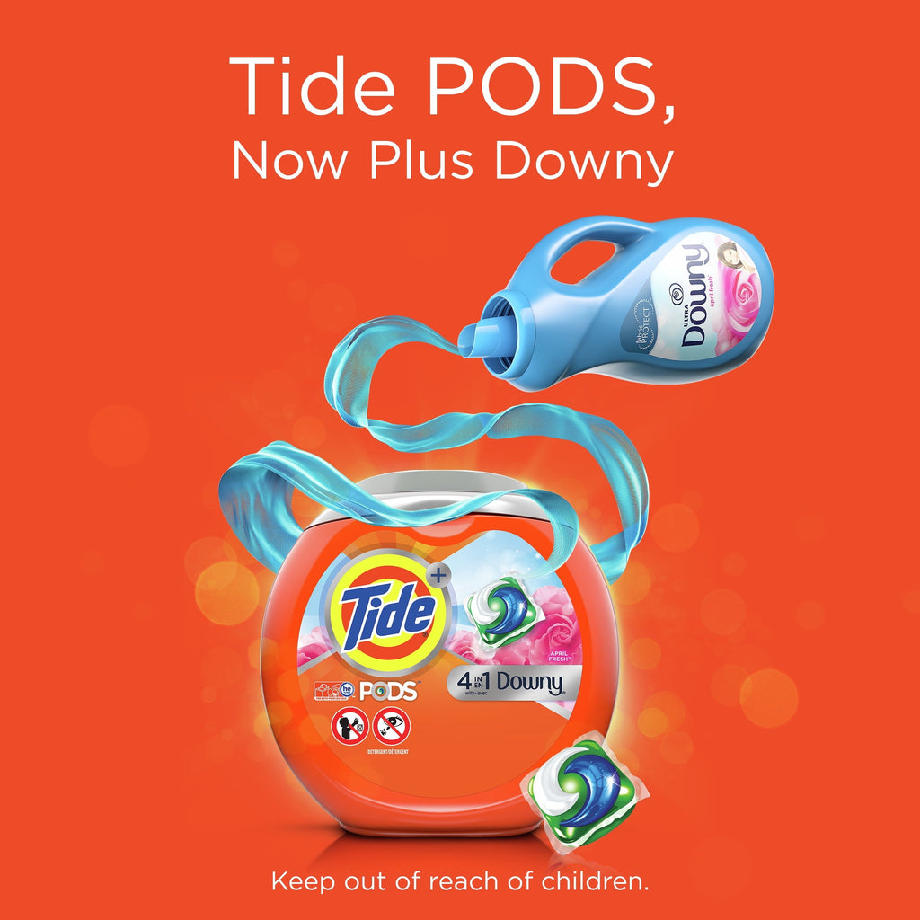 Tide Pods Laundry Detergent Soap Packs with Downy, April Fresh, 57 Ct