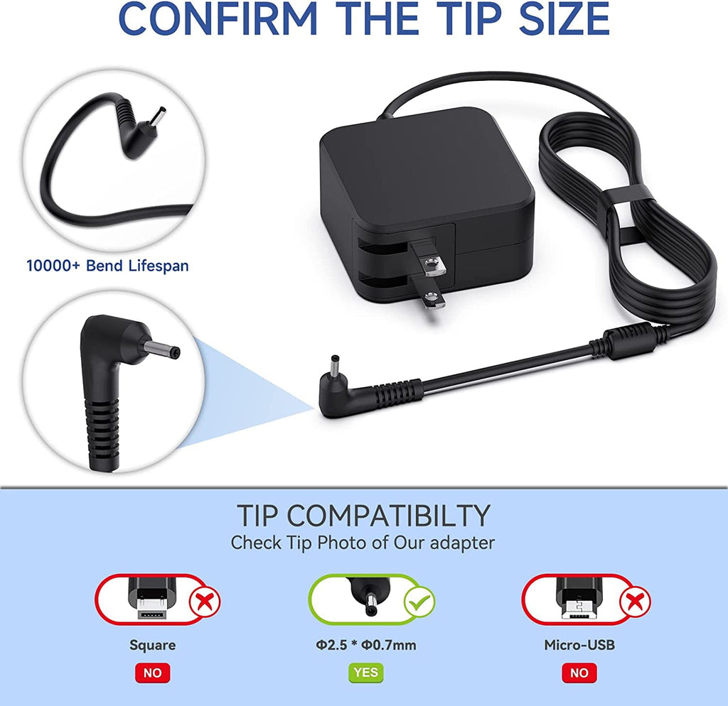 Samsung Chromebook Charger 26W 12V 2.2A Samsung Laptop Charger AC Adapter Charger for Samsung 11.6" Laptop Computer PA-1250-98 Chromebook 3 2 303C 500C 503C XE500C13 XE501C13 XE303C12 Power Supply
